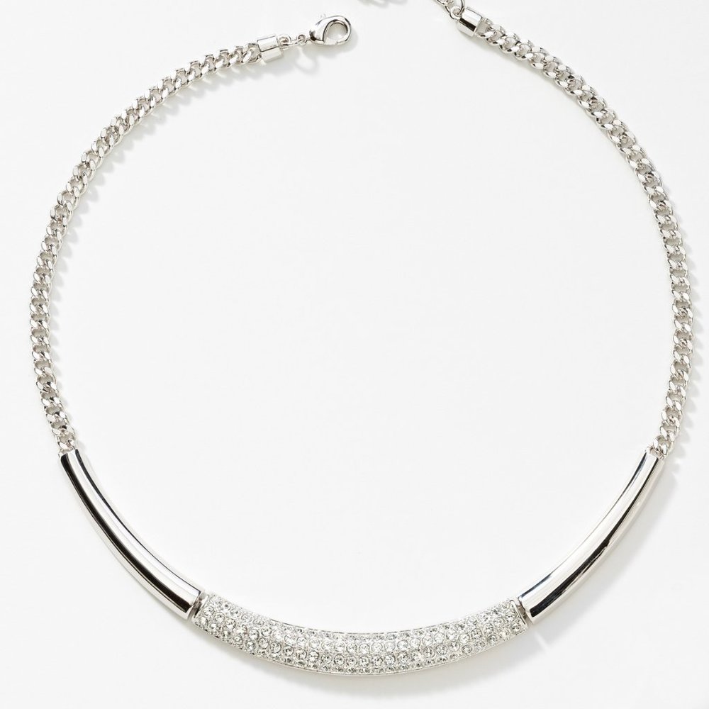 Touchstone Crystal White Collar Necklace